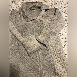 Arancraft Gray/Oatmeal Merino Wool Irish Cape Jacket